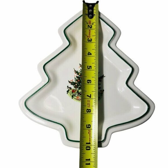 Pfaltzgraff Christmas Heritage Tree Shaped Ceramic Dish - Picture 6 of 7
